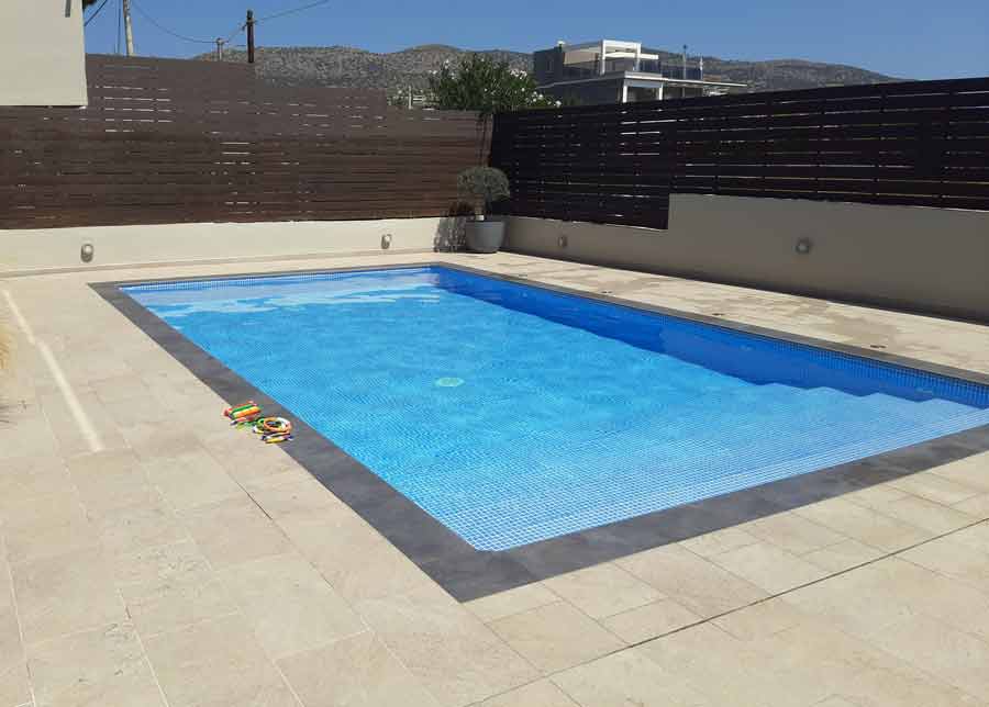 Swimming pool renovation in Porto Rafti. Swimming pools Greece