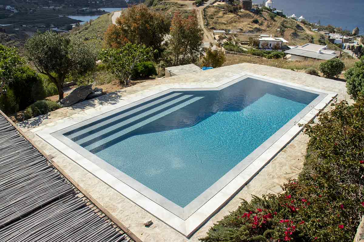Pool renovation in Kea island